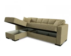 Divani Letto Con Penisola|Salotto > Dmora Divano letto design 227x150cm - Armadillo Beige
