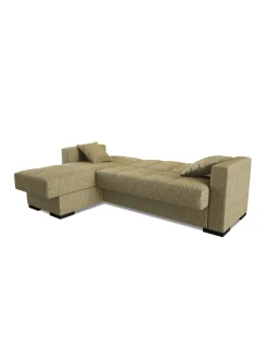 Divani Letto Con Penisola|Salotto > Dmora Divano letto design 227x150cm - Armadillo Beige