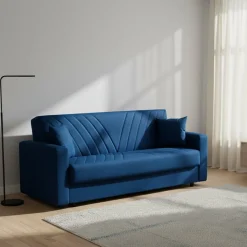 Divani Letto 3 Posti|Salotto > Dmora Divano letto design 214x81cm - Adda Blu