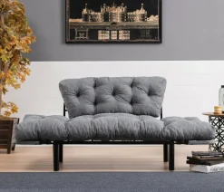 Divani Letto 2 Posti|Divano Contenitore Letto > Dmora Divano letto design 155x70cm - Guchol Grigio