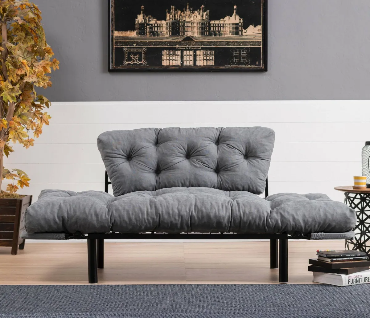 Divani Letto 2 Posti|Divano Contenitore Letto > Dmora Divano letto design 155x70cm - Guchol Grigio