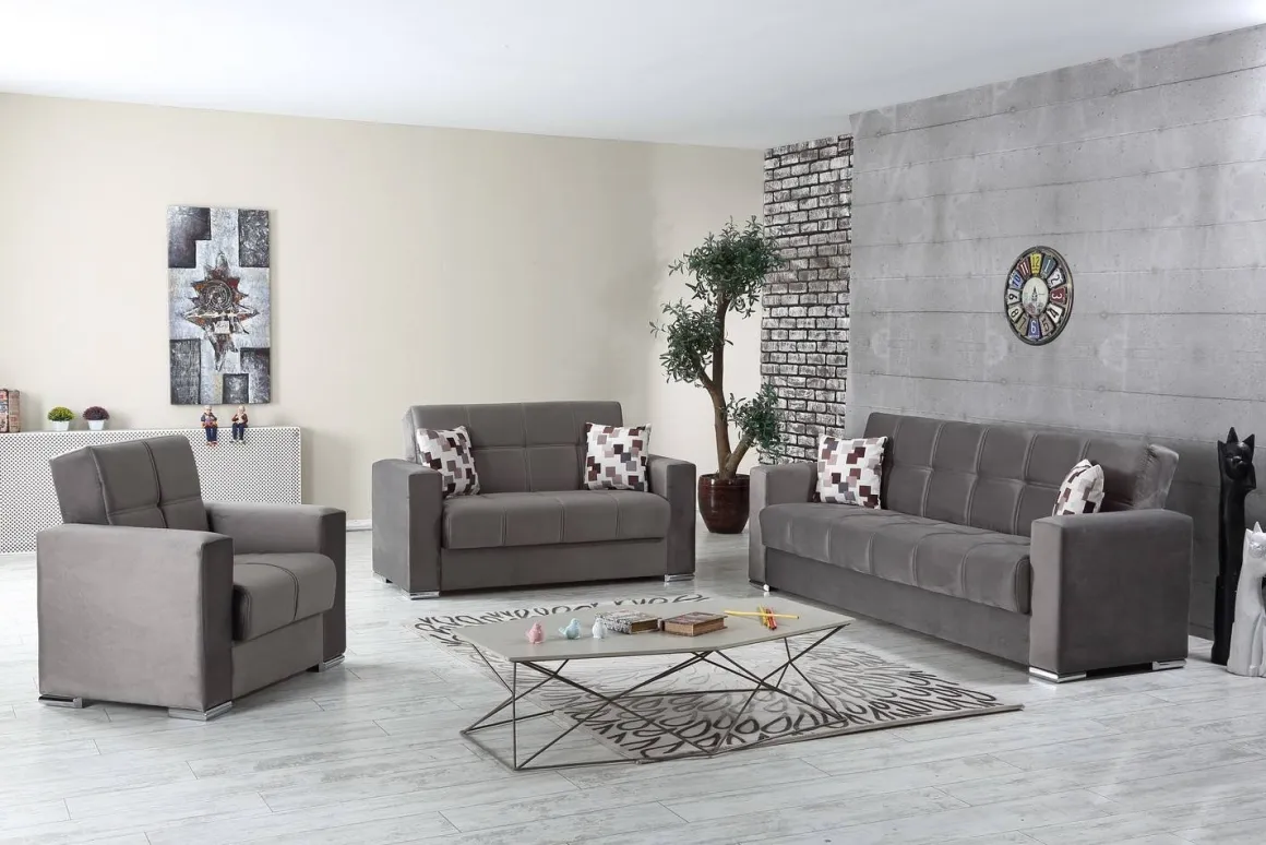 Divano letto design grigio 160x85cm - Anikide