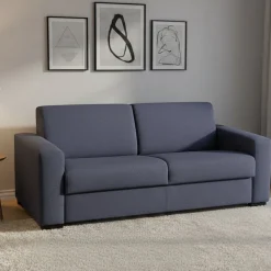 Divano letto due piazze blu 180x95cm - Asimi