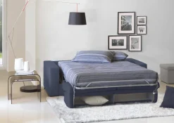 Divano letto due piazze blu 180x95cm - Asimi
