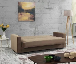 Divani Letto 3 Posti|Salotto > Dmora Divano letto in legno 214x81cm - Adda Beige