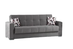 Divano letto in legno grigio 226x85cm - Arbano
