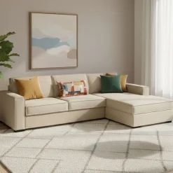 Salotto|Divani Letto > Dmora Divano letto in legno massello 165x90cm - Antal Blu