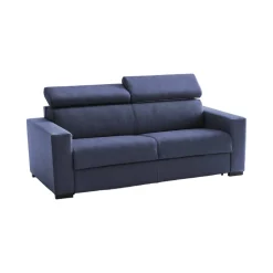 Divano letto in legno massello blu 220x95cm - Action