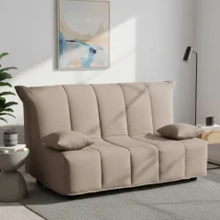 Divano letto in legno massello tortora 165x90cm - Antal