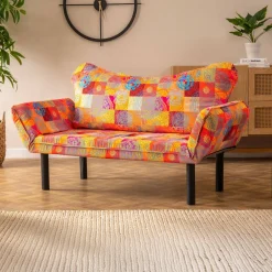 Divani Letto 2 Posti|Divano Contenitore Letto > Dmora Divano letto in metallo 150x65cm - Hone Multicolore
