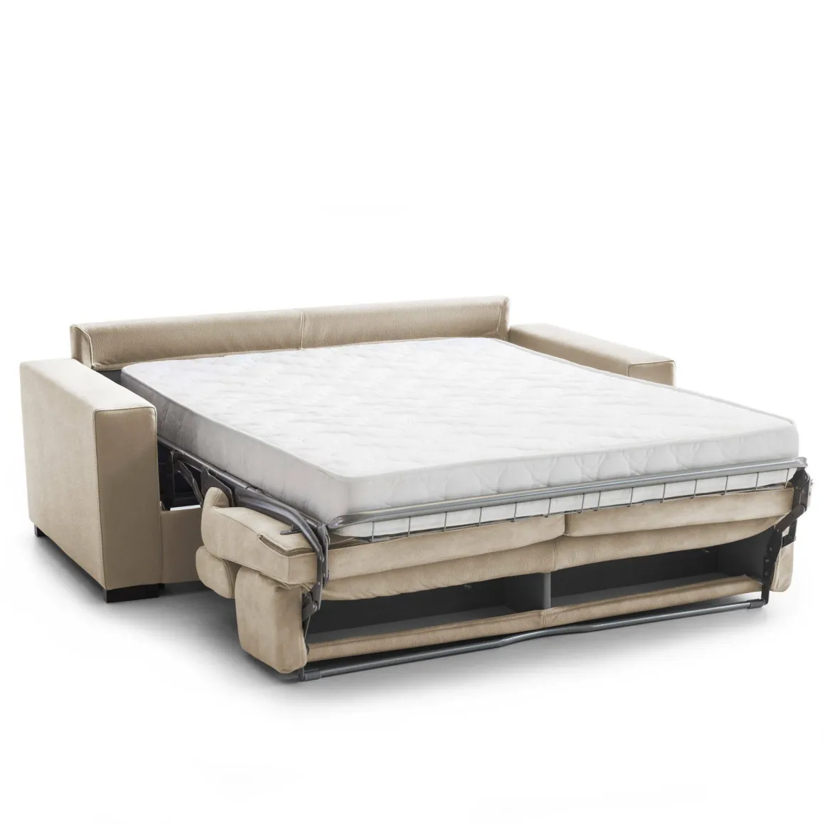 Divano letto in tessuto beige 200x95cm - Amalfi