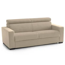 Divano letto in tessuto beige 200x95cm - Amalfi