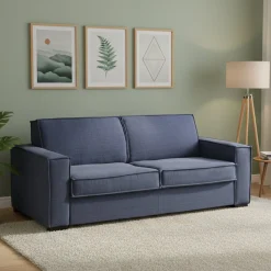 Divani Letto 2 Posti|Salotto > Dmora Divano letto in tessuto 180x95cm - Alisa Blu