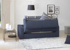 Divano letto in tessuto blu 200x95cm - Andymion