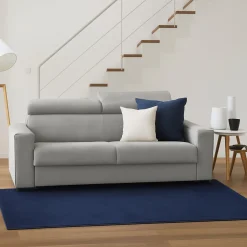 Divano letto in tessuto grigio 220x95cm - Action