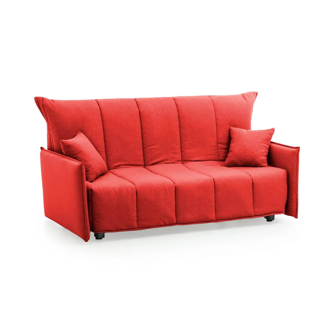 Divano letto in tessuto rosso 190x90cm - Ardis