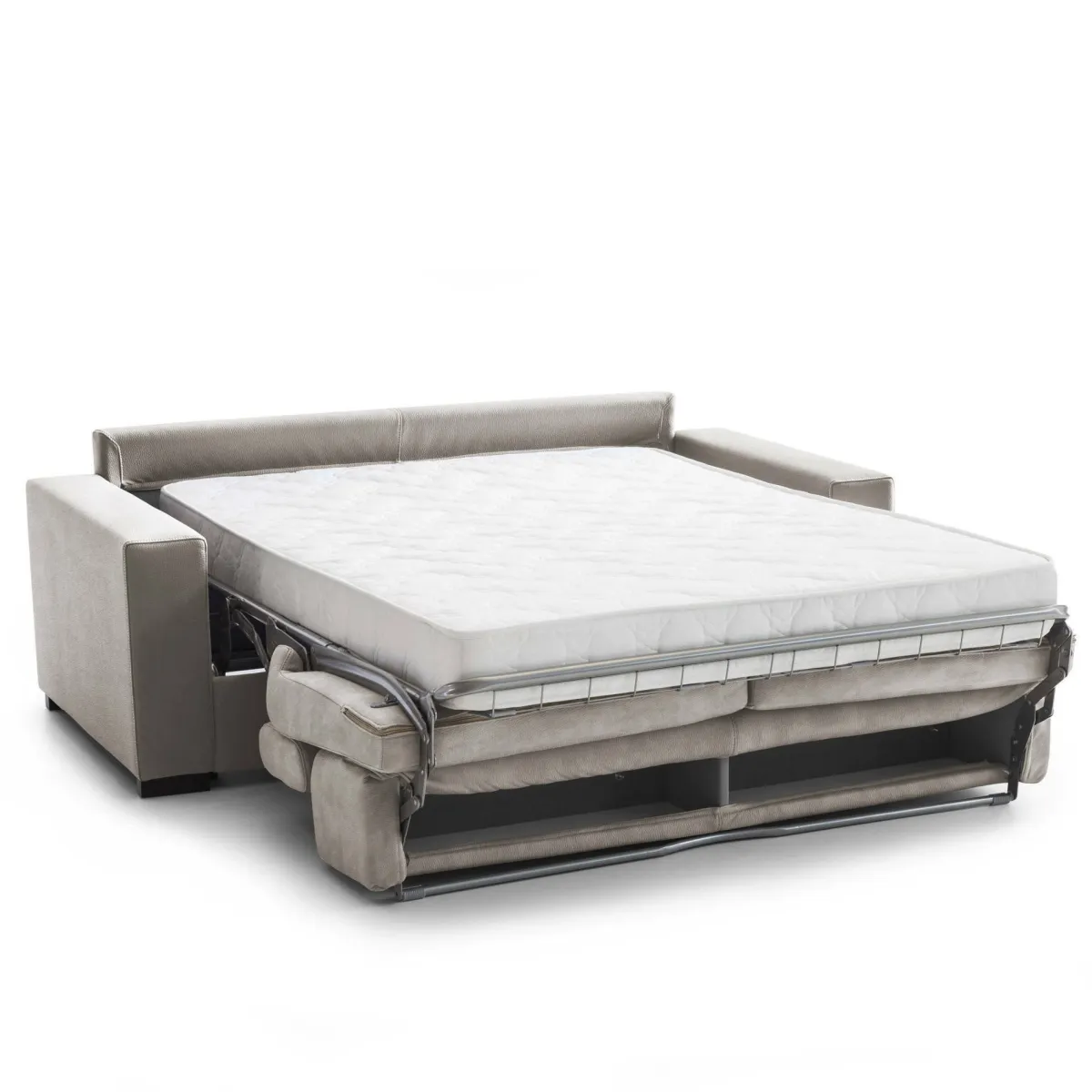 Divani Letto 2 Posti|Salotto > Dmora Divano letto in tessuto tortora 180x95cm - Aieie Grigio Tortora