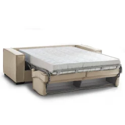 Divano letto matrimoniale beige 220x95cm - Asteroide