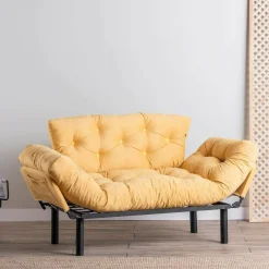 Divano letto matrimoniale giallo 155x70cm - Guchol