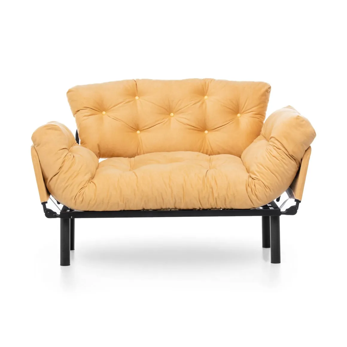 Divano letto matrimoniale giallo 155x70cm - Guchol