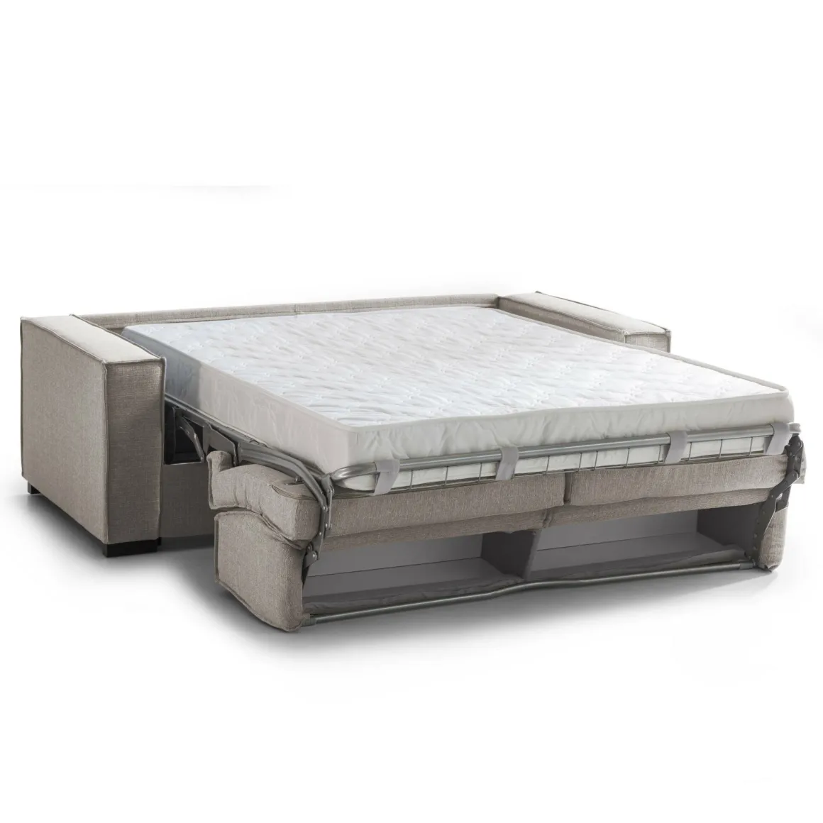 Divano letto matrimoniale tortora 180x95cm - Alano