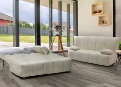Divano letto moderno beige 125x90cm - Ariska