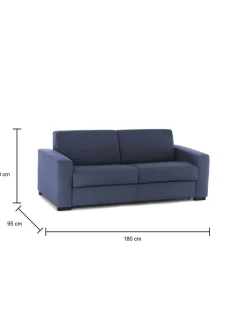 Divani Letto 2 Posti|Salotto > Dmora Divano letto moderno 180x95cm - Akito Blu