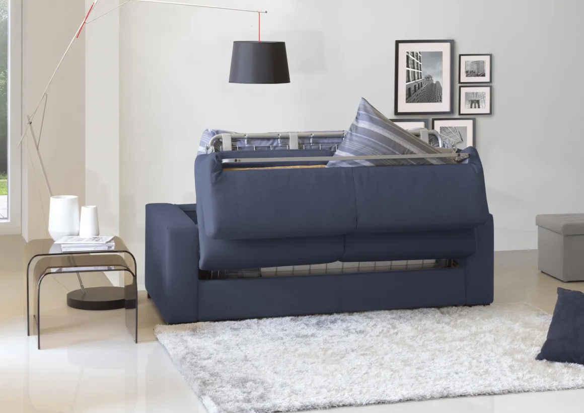 Divano letto moderno blu 200x95cm - Zinnia