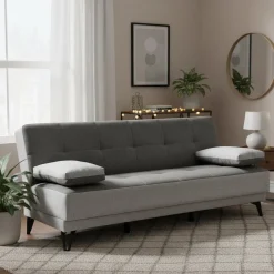 Divano letto moderno grigio 190x87cm - Aborigeni