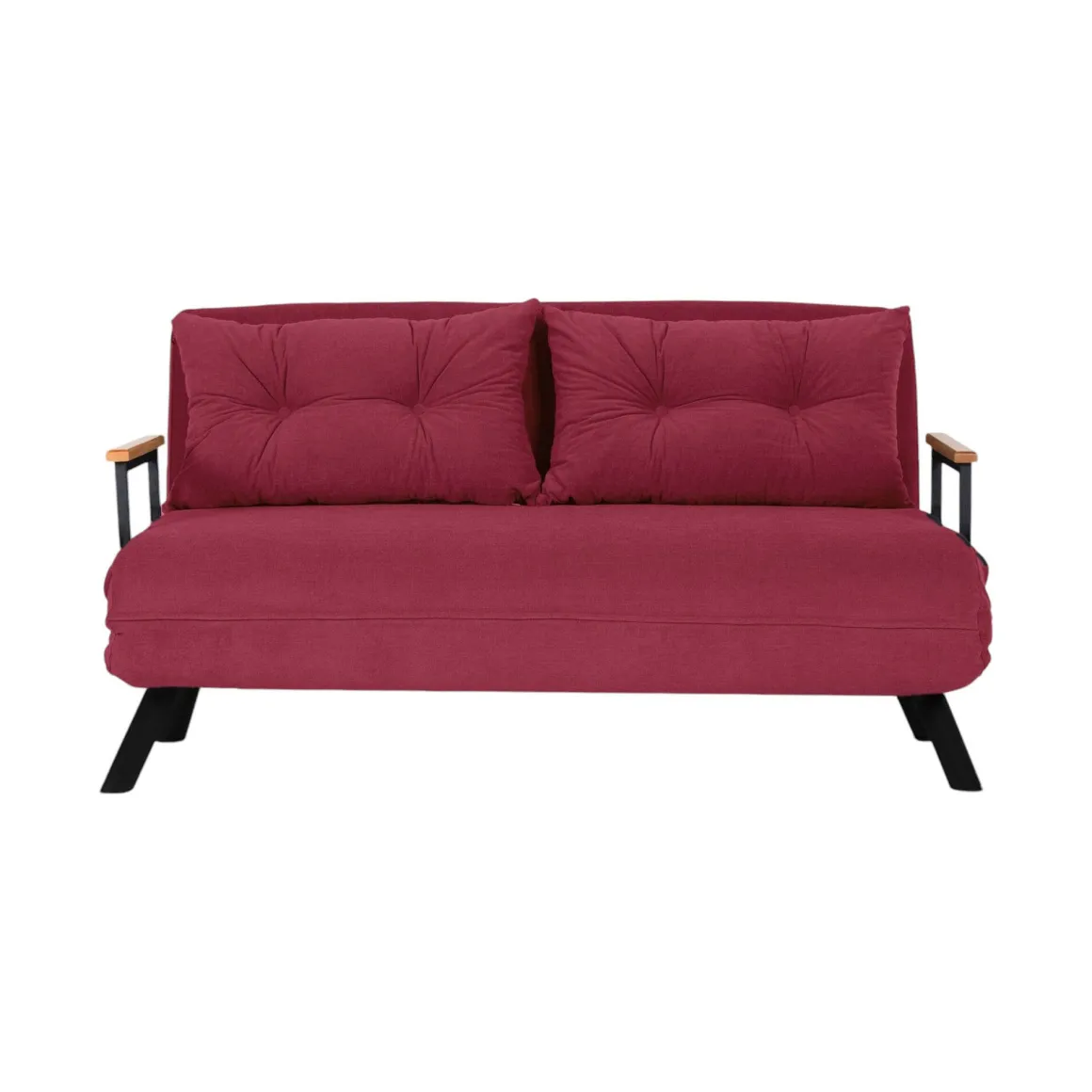 Divano letto moderno rosso 133x78cm - Calvin