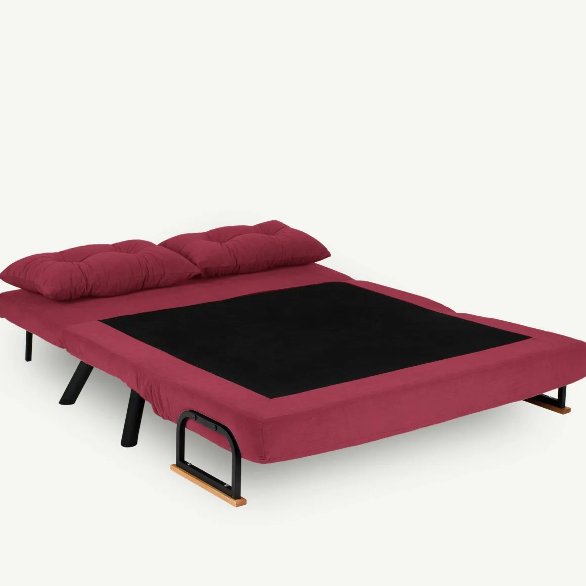 Divano letto moderno rosso 133x78cm - Calvin