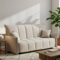 Divani Letto 3 Posti|Salotto > Dmora Divano letto per ospiti 190x90cm - Ardis Beige