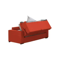 Divani Letto 2 Posti|Divano Contenitore Letto > Dmora Divano Letto 2 Posti Sfoderabile Contenitore 200x95 cm, di Apertura a Ribalta Made in Italy - Sonico Arancione