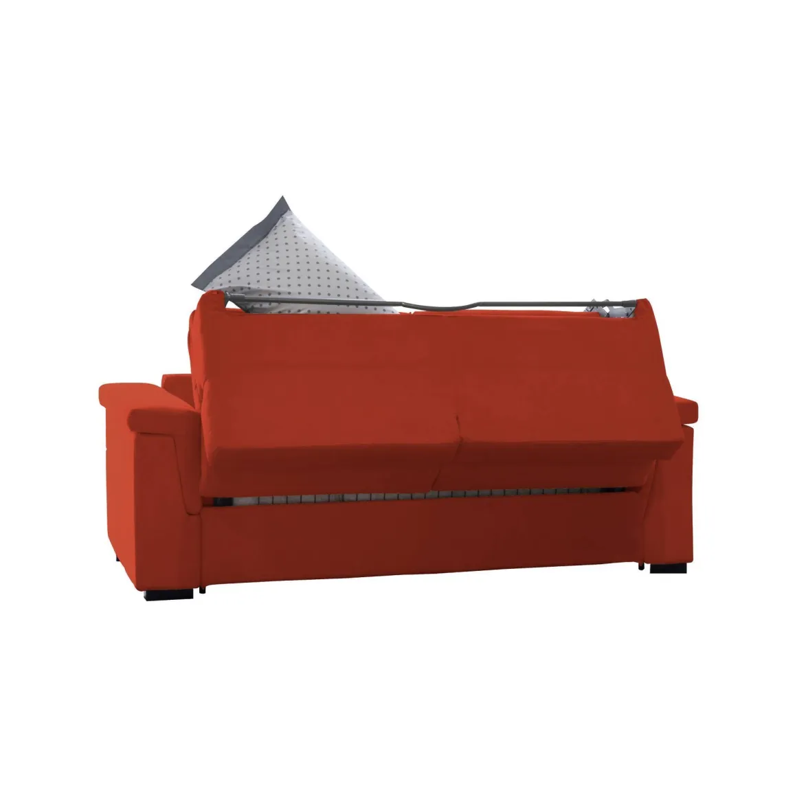 Divani Letto 2 Posti|Divano Contenitore Letto > Dmora Divano Letto 2 Posti Sfoderabile Contenitore 205x95 cm, di Apertura a Ribalta Made in Italy - Brusasco Arancione