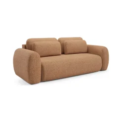 Divani Letto 3 Posti|Divano Contenitore Letto > Dmora Divano Letto 3 Posti Sfoderabile Contenitore 200x95 cm, Lavabile Made in Italy - Cecina Arancione