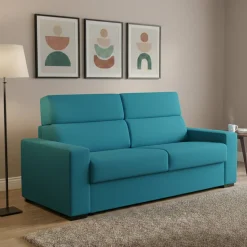 Divani Letto 2 Posti|Divano Contenitore Letto > Dmora Divano Letto 2 Posti Sfoderabile Contenitore 180x95 cm, di Apertura a Ribalta Made in Italy - None Azzurro