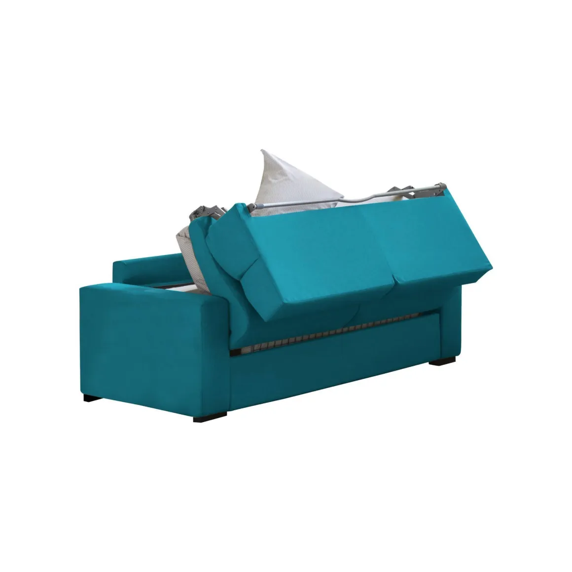 Divani Letto 3 Posti|Divano Contenitore Letto > Dmora Divano Letto 3 Posti Sfoderabile Contenitore 220x95 cm, Lavabile Made in Italy - Quindici Azzurro