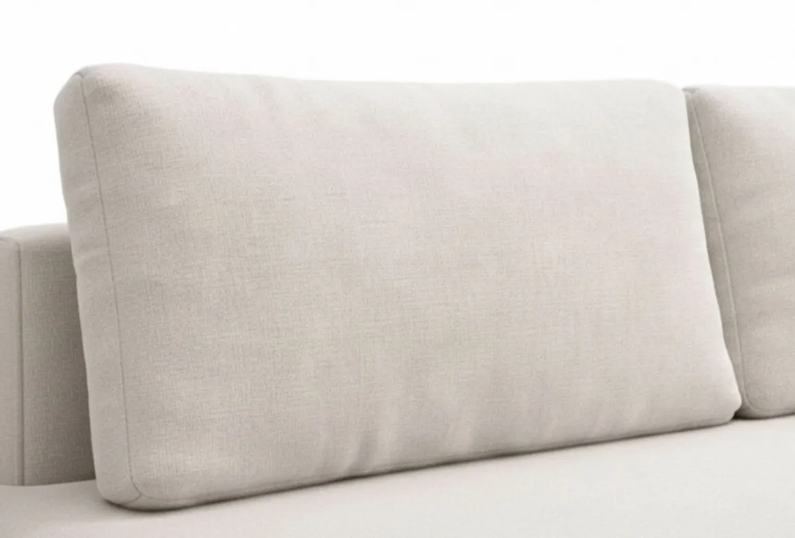 Divano Letto 2 Posti Beige Chiaro Contenitore Cuscini Sfoderabili 210x106 cm, Reclinabile - Brugnato
