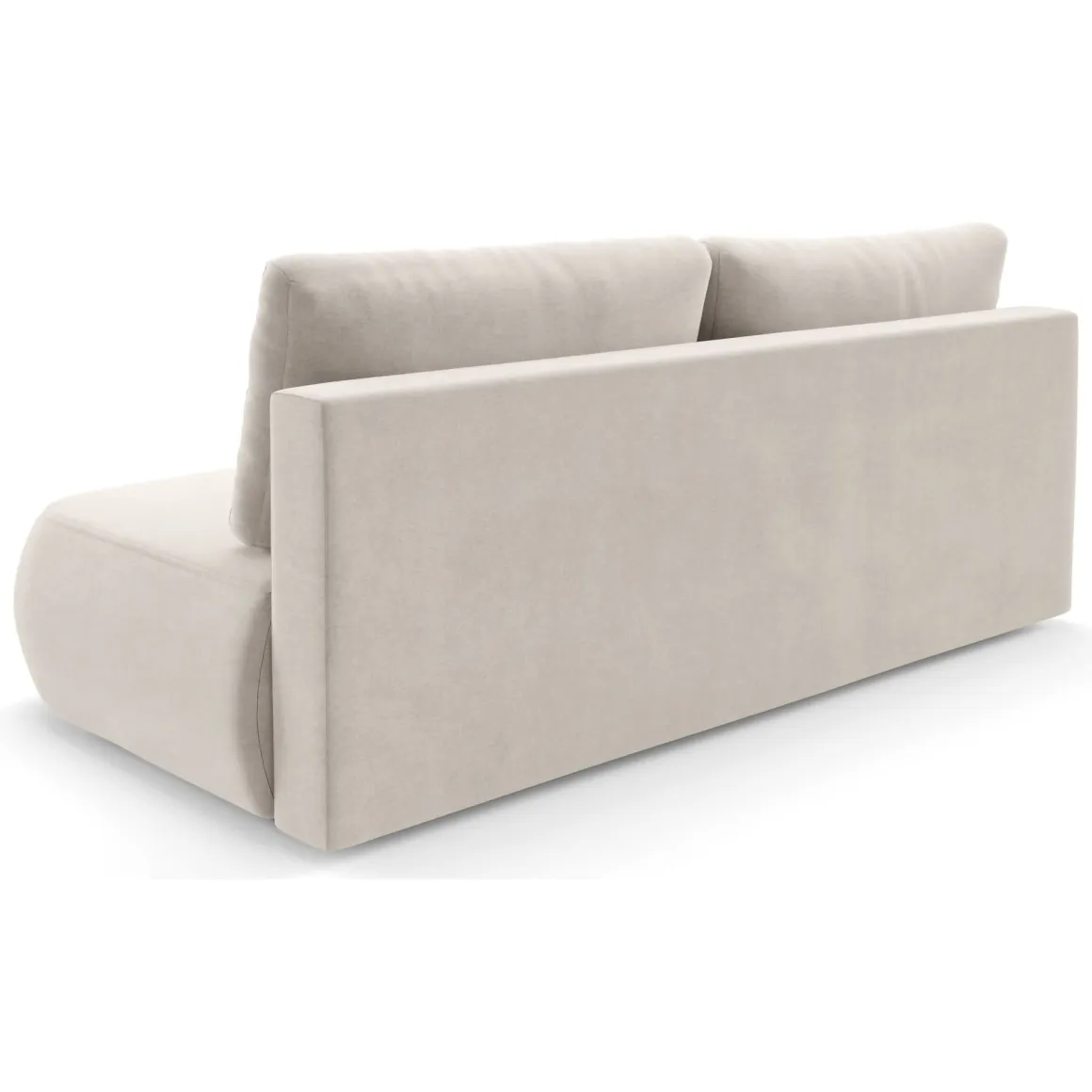 Divano Letto 2 Posti Beige Chiaro Contenitore Cuscini Sfoderabili 210x106 cm, Reclinabile - Brugnato