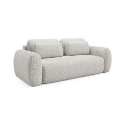 Divani Letto 3 Posti|Divano Contenitore Letto > Dmora Divano Letto 3 Posti Contenitore di Apertura a Libro 266x121 cm, Reclinabile - Sessame Beige Chiaro
