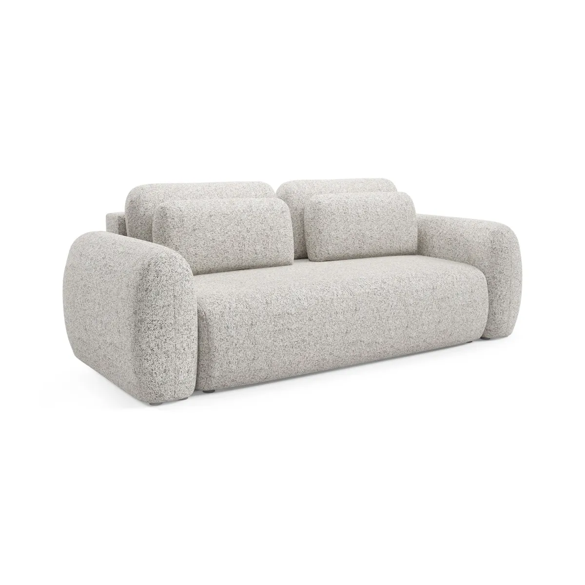 Divani Letto 3 Posti|Divano Contenitore Letto > Dmora Divano Letto 3 Posti Contenitore di Apertura a Libro 266x121 cm, Reclinabile - Sessame Beige Chiaro