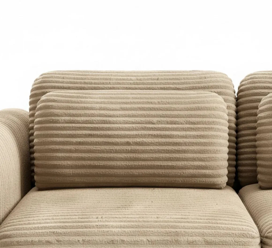 Divano Letto 2 Posti Beige Contenitore di Apertura a Libro 266x121 cm, Reclinabile - Golgi