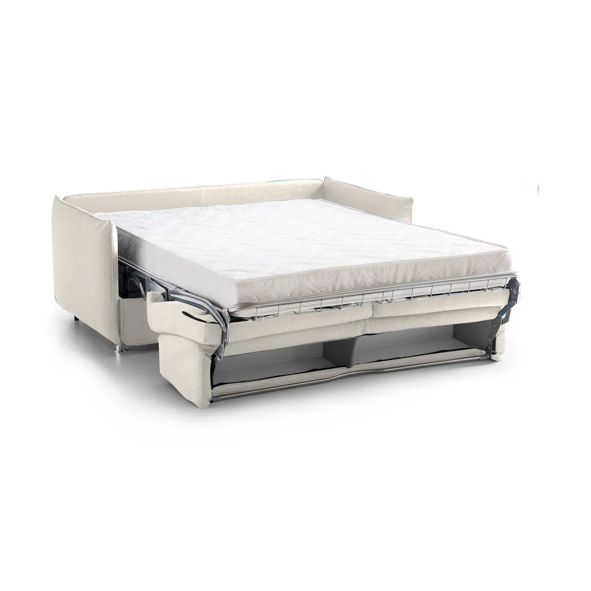 Divani Letto 2 Posti|Divano Contenitore Letto > Dmora Divano Letto 2 Posti Sfoderabile Contenitore 180x95 cm, di Apertura a Ribalta Made in Italy - Casabona Beige