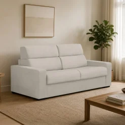 Divani Letto 2 Posti|Divano Contenitore Letto > Dmora Divano Letto 2 Posti Sfoderabile Contenitore 180x95 cm, di Apertura a Ribalta Made in Italy - Trissino Beige