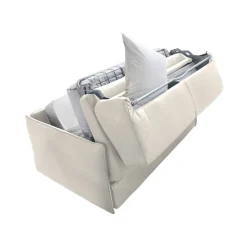 Divani Letto 2 Posti|Divano Contenitore Letto > Dmora Divano Letto 2 Posti Sfoderabile Contenitore 185x95 cm, di Apertura a Ribalta Made in Italy - Rigolato Beige