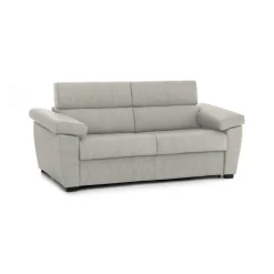 Divano Letto 2 Posti Beige Sfoderabile Contenitore 185x95 cm, di Apertura a Ribalta Made in Italy - Salorno