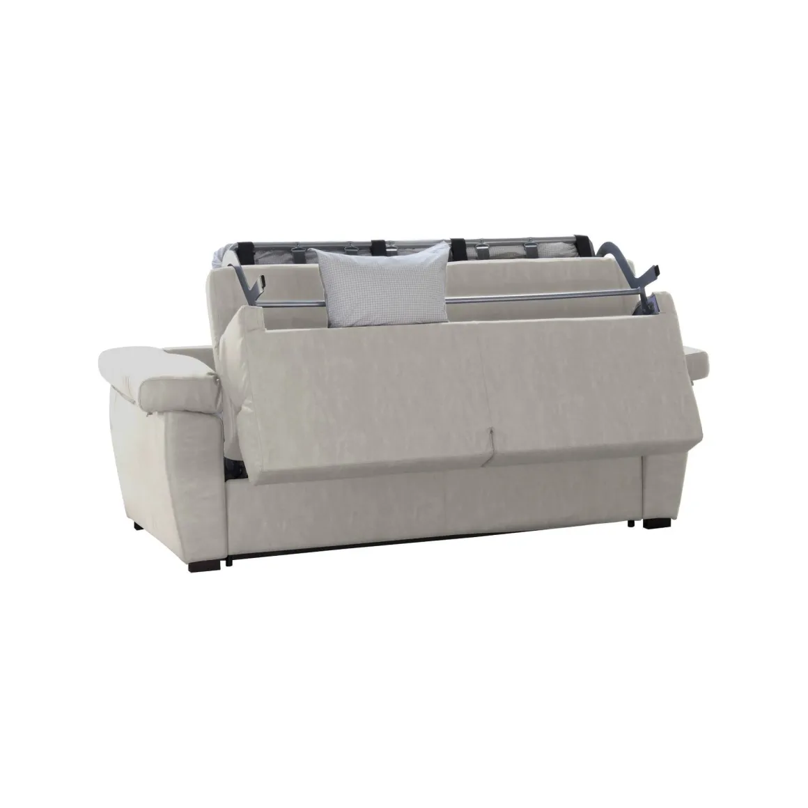 Divani Letto 2 Posti|Divano Contenitore Letto > Dmora Divano Letto 2 Posti Sfoderabile Contenitore 185x95 cm, di Apertura a Ribalta Made in Italy - Seui Beige