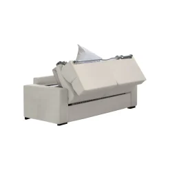 Divano Letto 2 Posti Beige Sfoderabile Contenitore 200x95 cm, di Apertura a Ribalta Made in Italy - Sonico