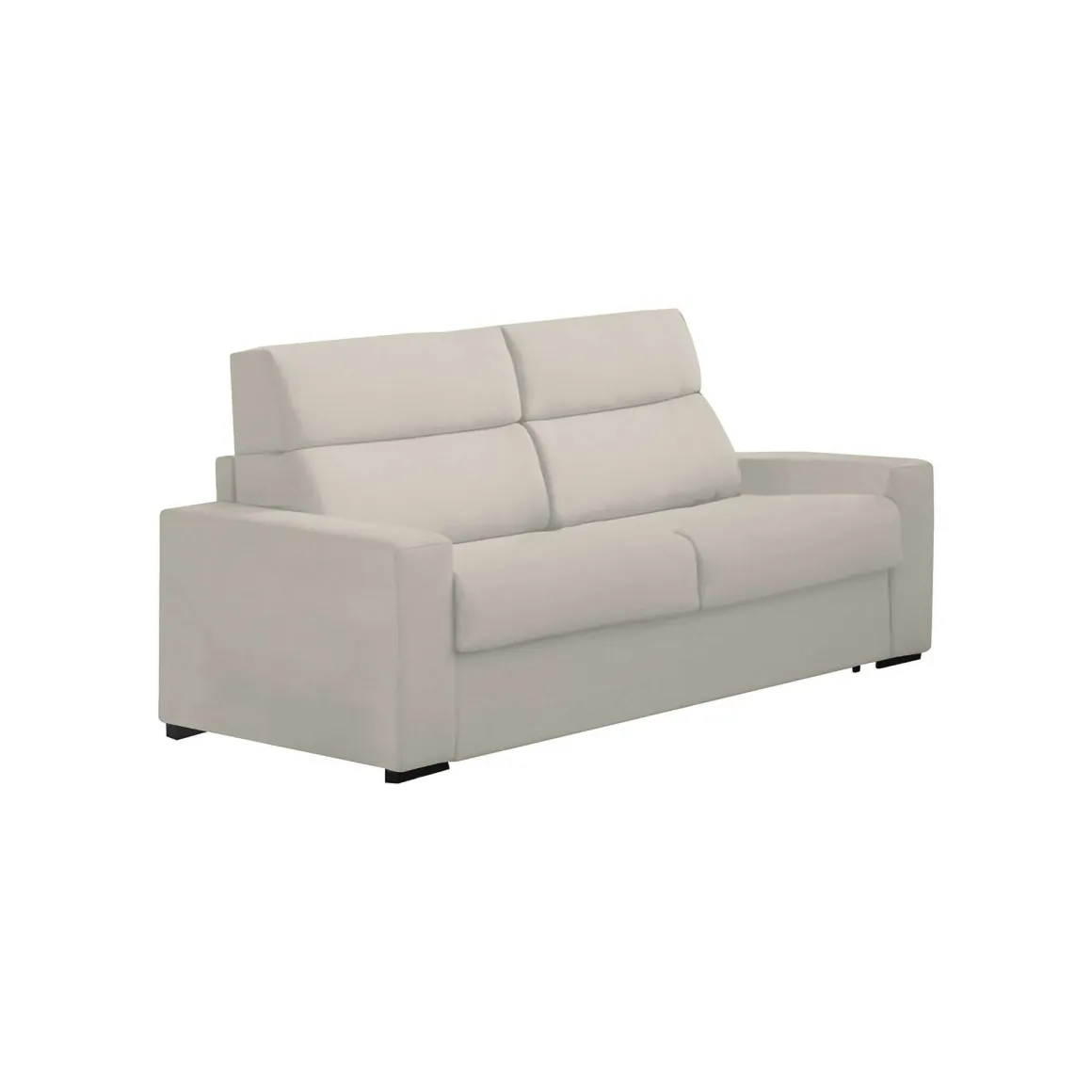 Divano Letto 3 Posti Beige Sfoderabile Contenitore 220x95 cm, Lavabile Made in Italy - Quindici