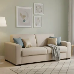 Divano letto 2 posti beige 160x95cm - Alcatraz